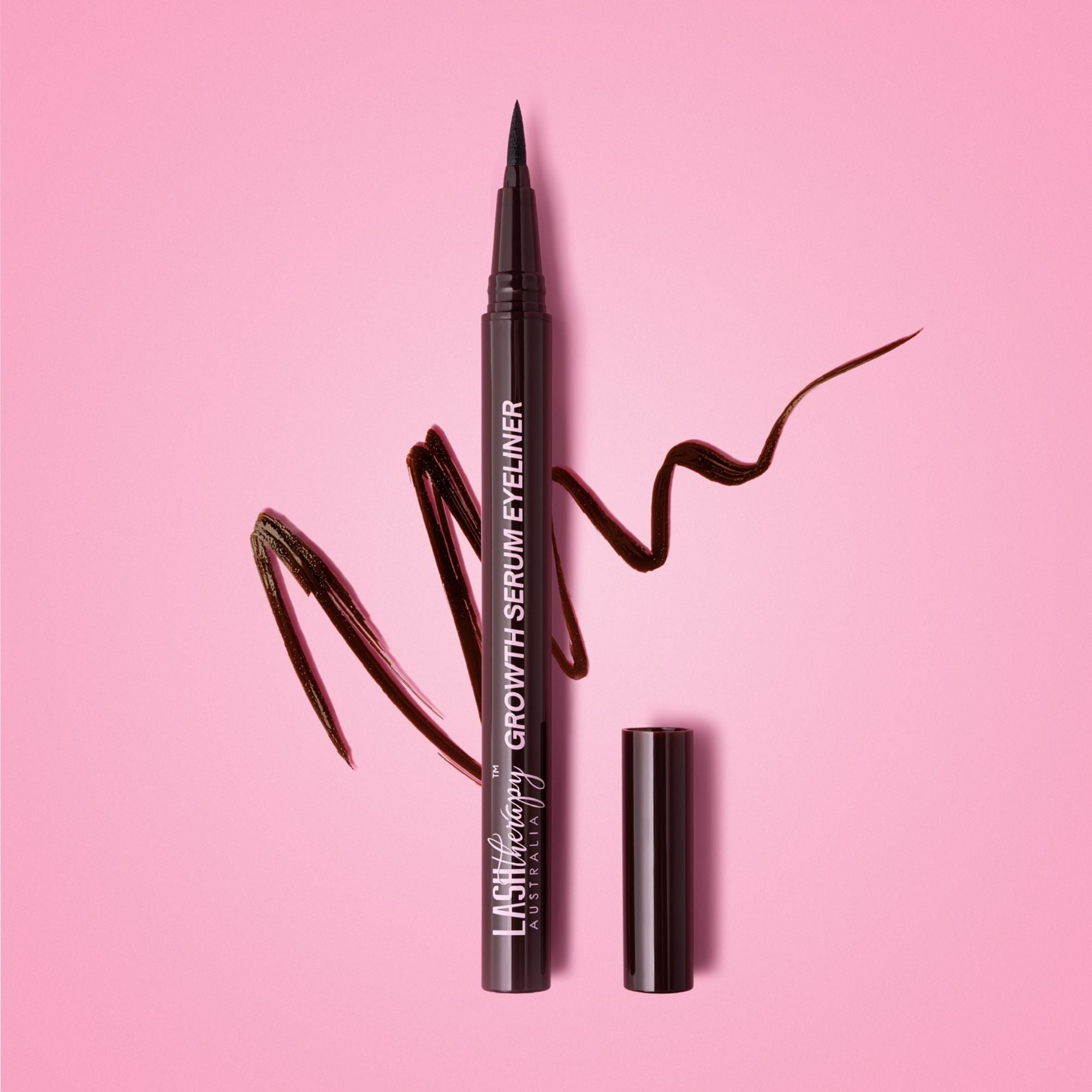 Lash Therapy Australia brown Growth Serum Eyeliner with precise liquid liner applicator