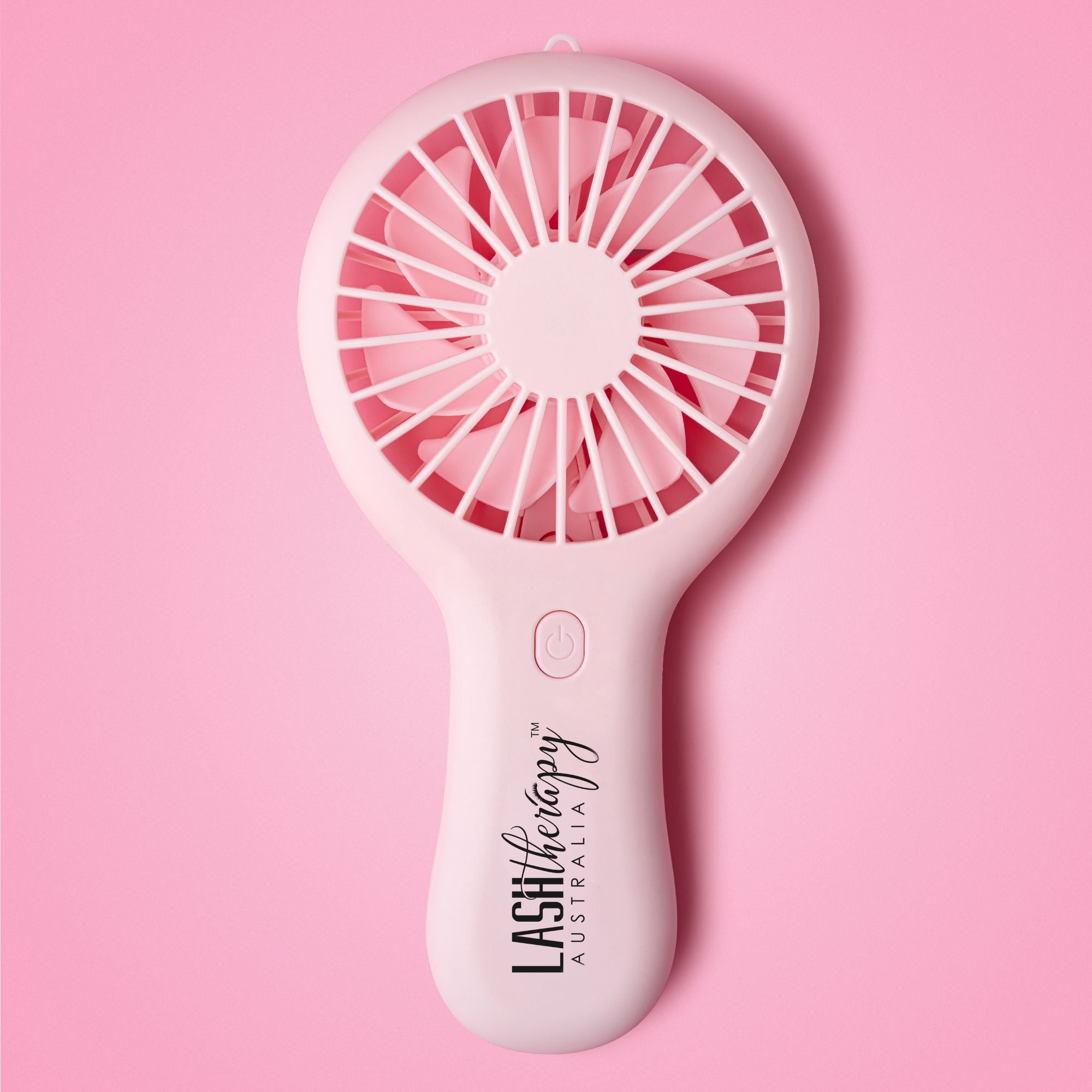 Lash Therapy Australia handheld beauty fan used for drying lashes and makeup